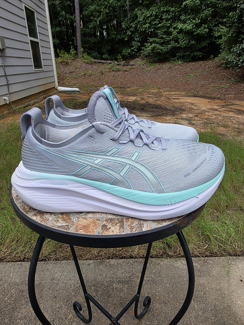 Asics Gel Nimbus 27 1012B753 Piedmont Grey Running Shoes Sneakers Women Size 11